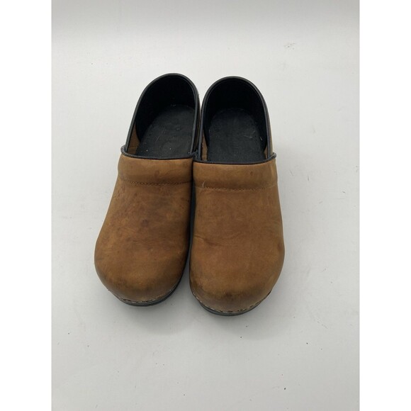 Sanita The original danish clogs Brown Leather pebbled Size EU40 women's size 9 - Picture 1 of 6